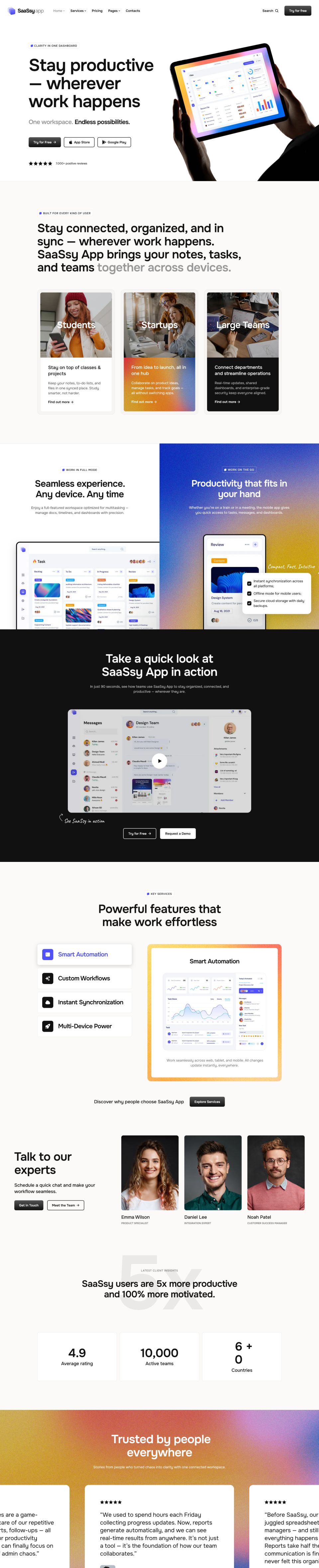 WordPress template ThemeForest SaaSsy App