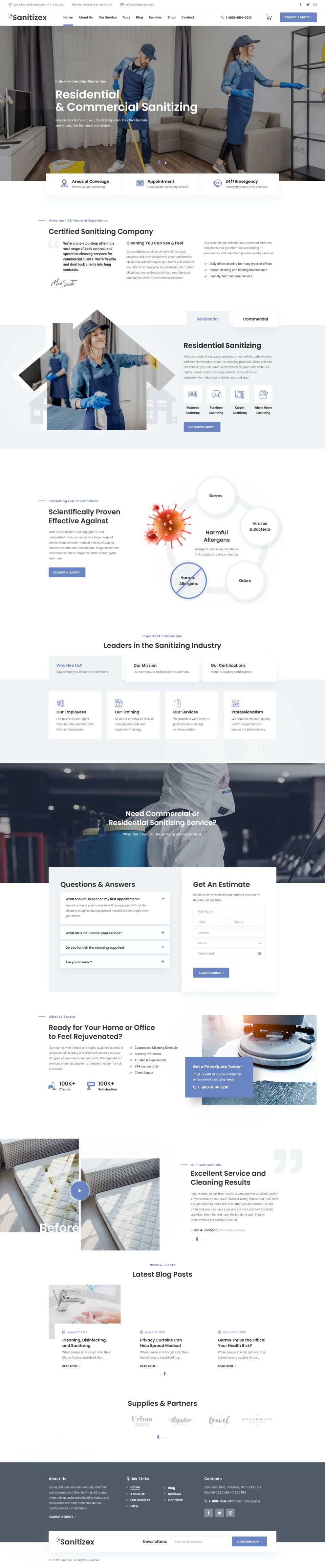 WordPress template ThemeForest Sanitizex