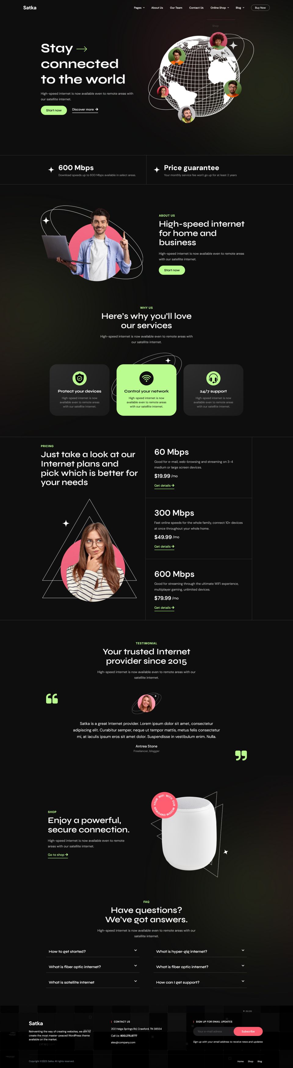 WordPress template ThemeForest Satka