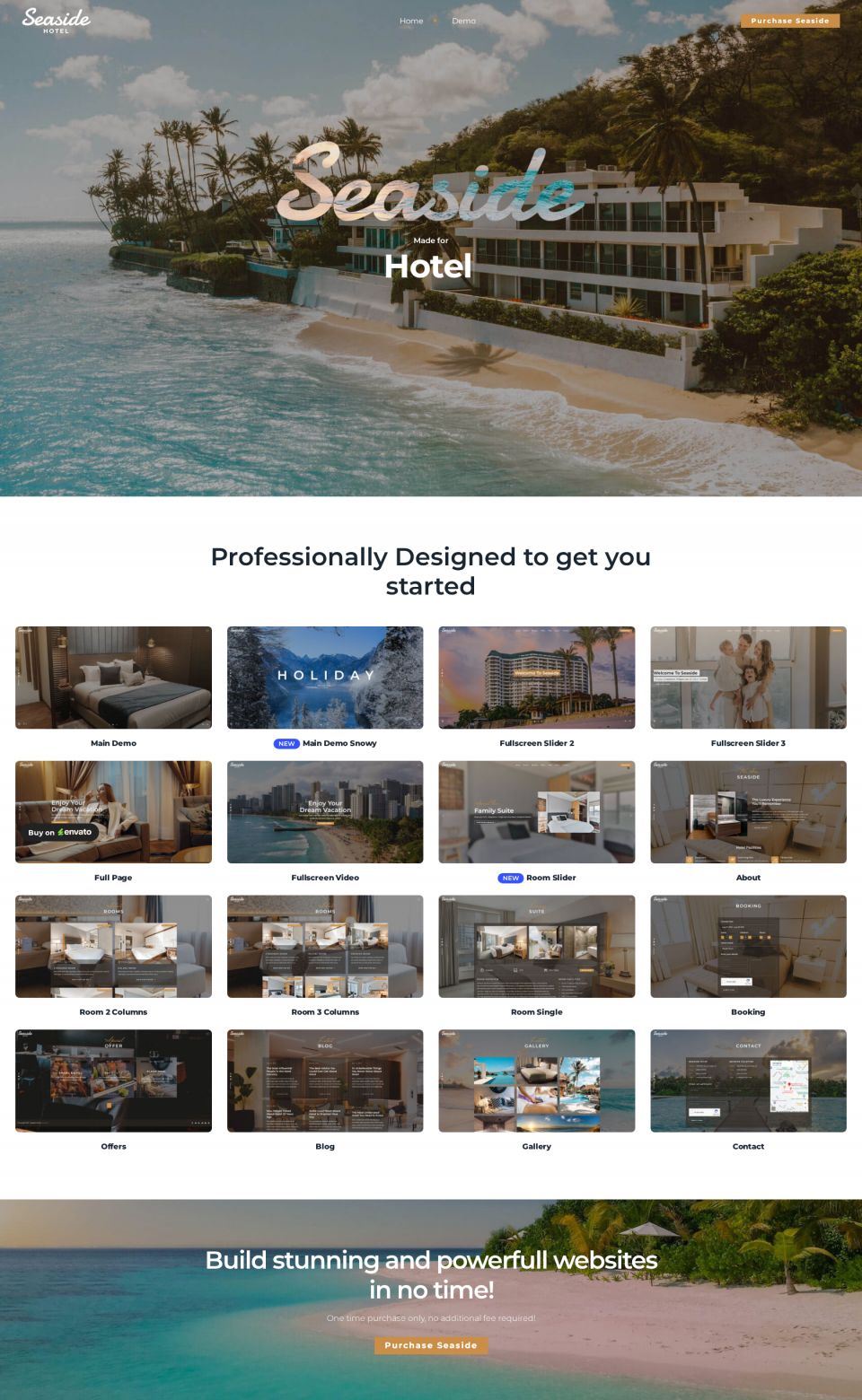 WordPress template ThemeForest Seaside