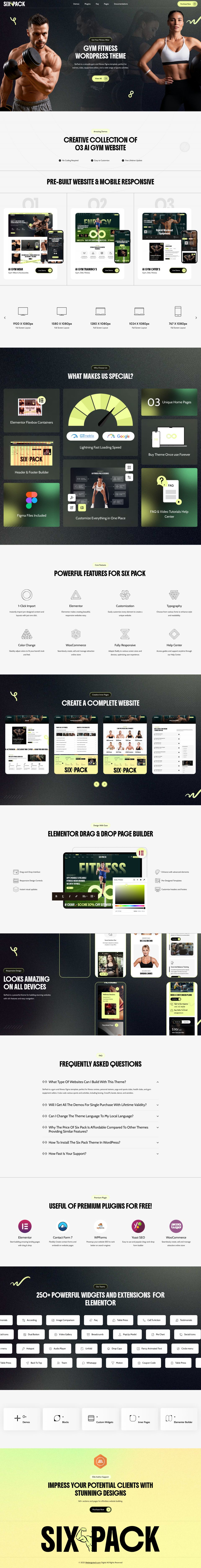 WordPress template ThemeForest SixPack