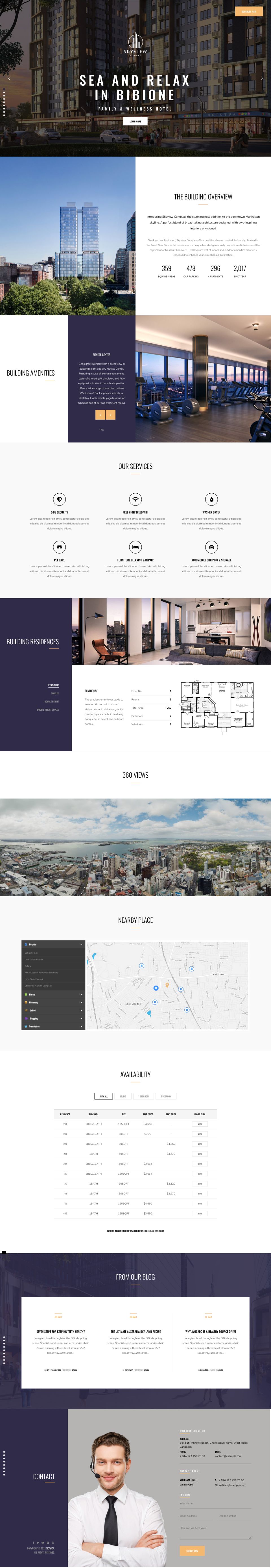 WordPress template ThemeForest Skyview Complex