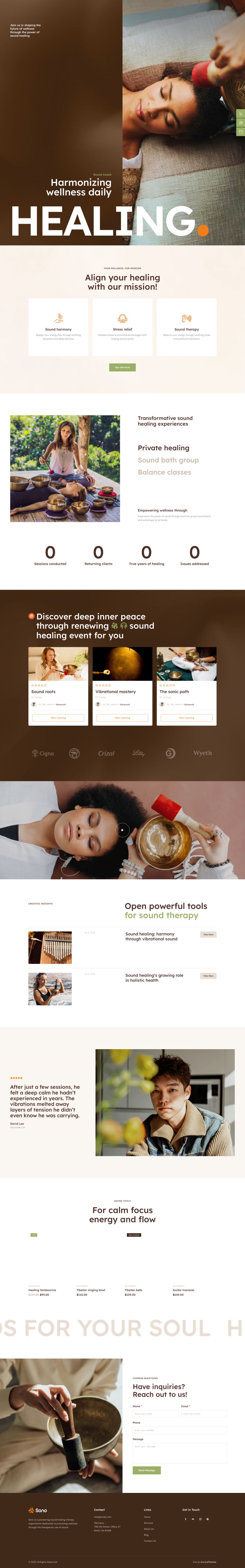 WordPress template ThemeForest Sono