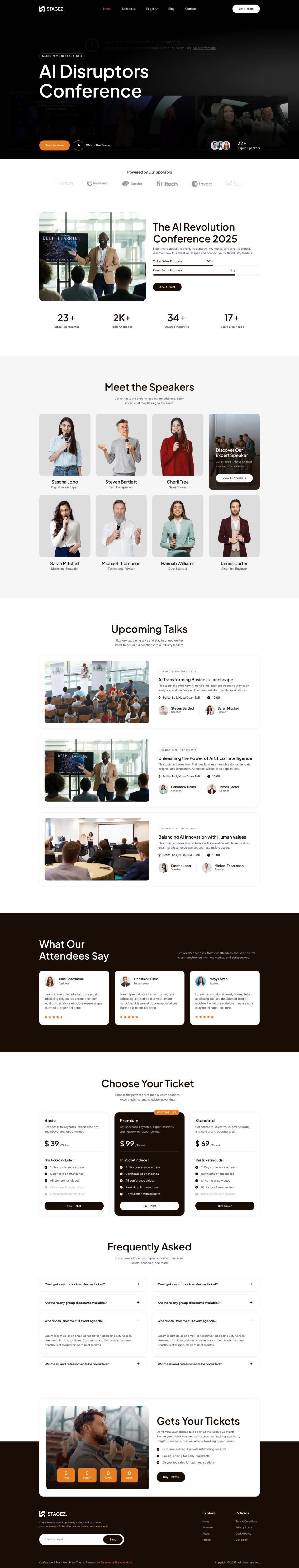 WordPress template ThemeForest Stagez