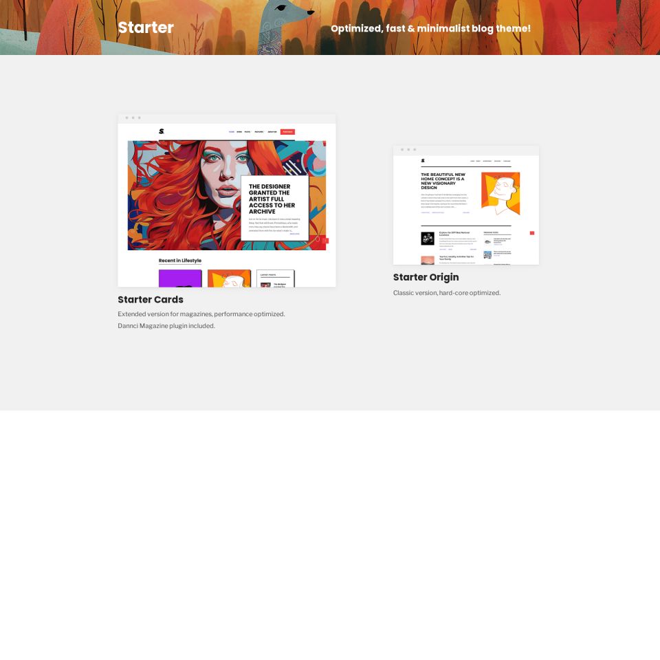 Template ThemeForest Starter WordPress template ThemeForest Starter
