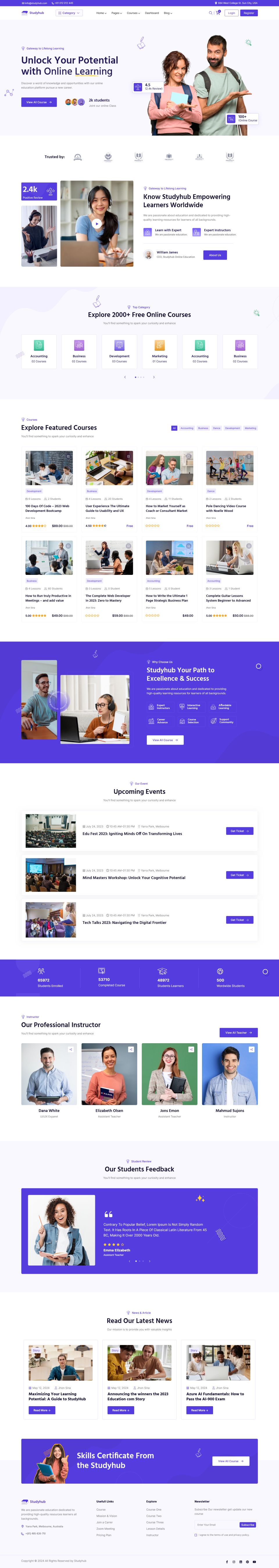 WordPress template ThemeForest Studyhub