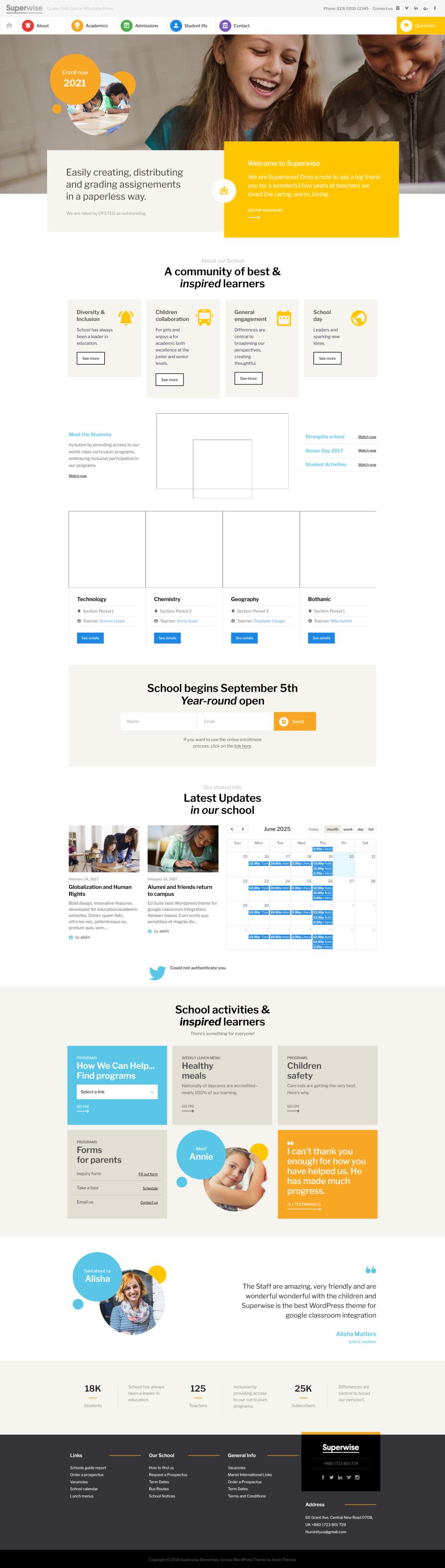 WordPress template ThemeForest Superwise