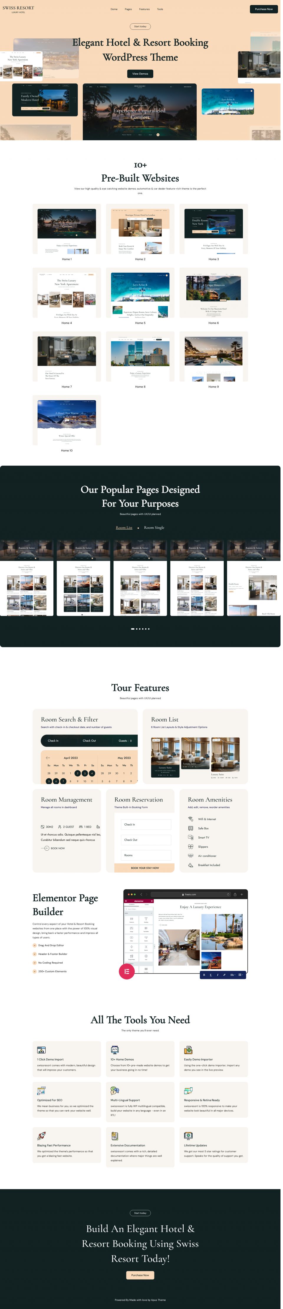 WordPress template ThemeForest SwissResort
