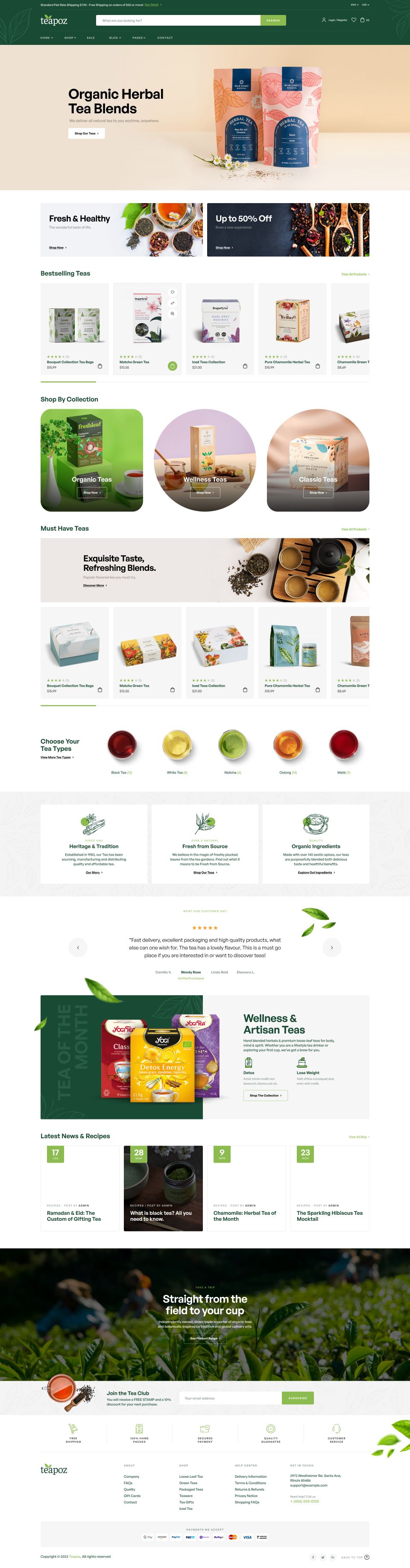 WordPress template ThemeForest Teapoz