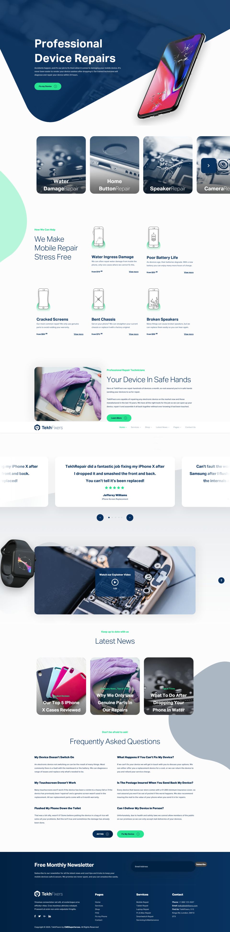 WordPress template ThemeForest TekhFixers
