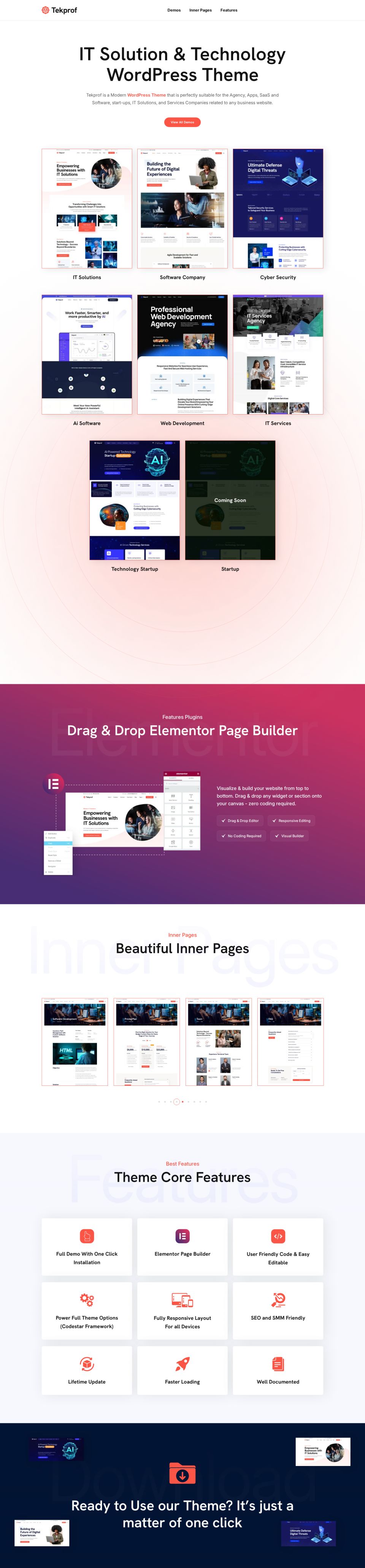 WordPress template ThemeForest Tekprof
