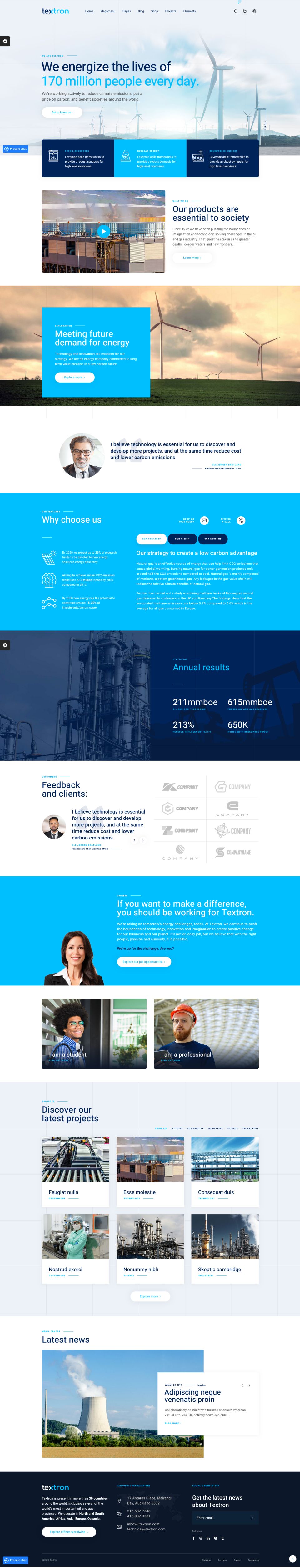 WordPress template ThemeForest Textron