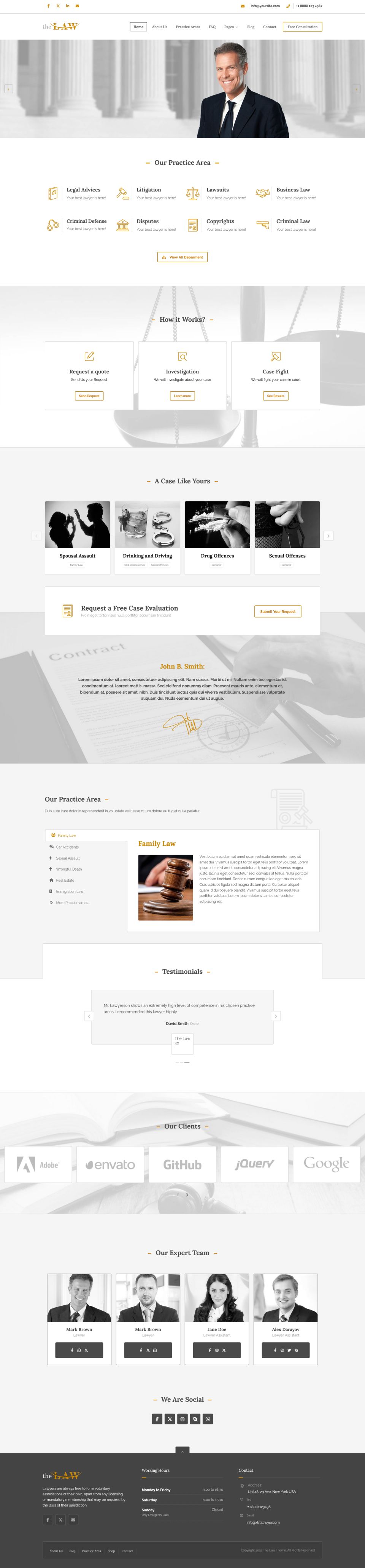 Template ThemeForest The Law WordPress template ThemeForest The Law