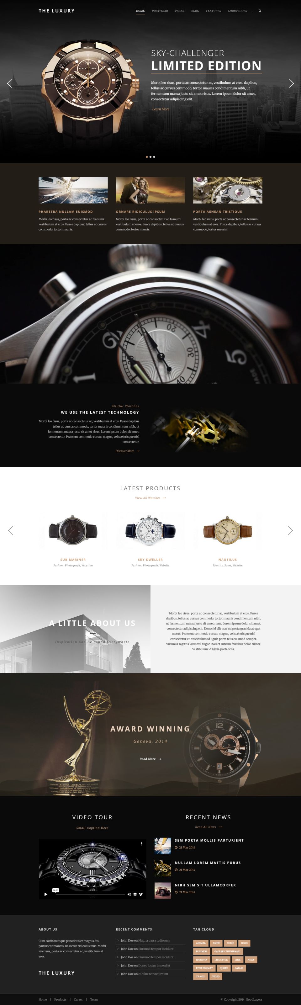 WordPress template ThemeForest The Luxury