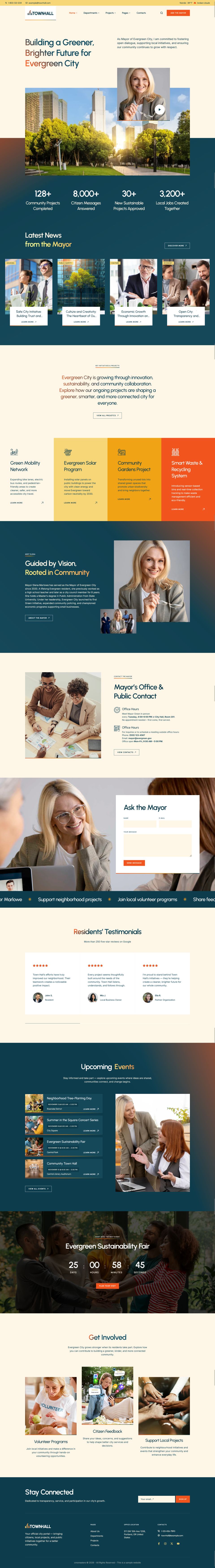 Template ThemeForest Town Hall WordPress template ThemeForest Town Hall