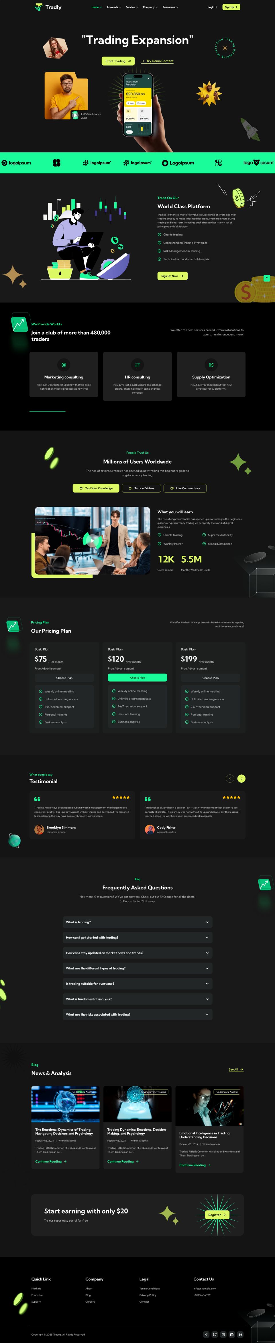 WordPress template ThemeForest Tradly