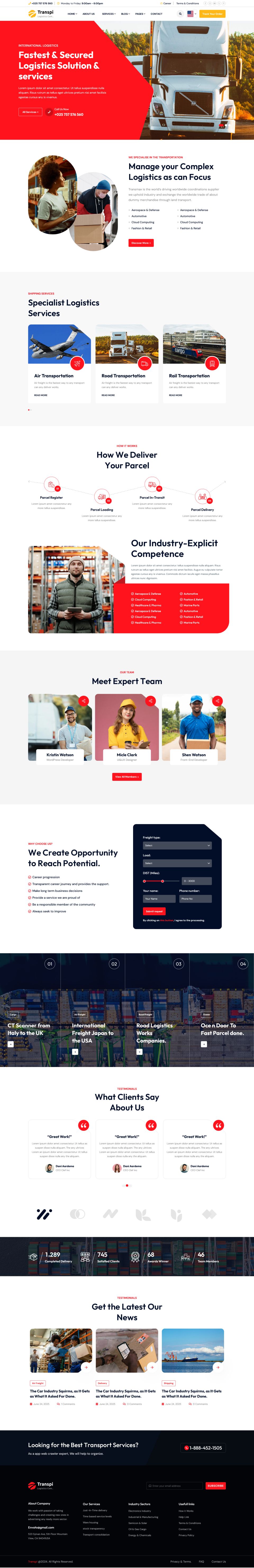 WordPress template ThemeForest Transpi
