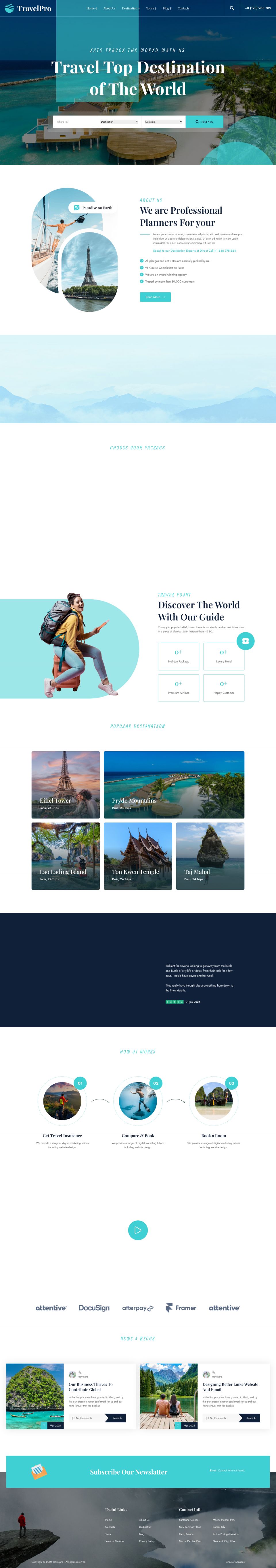 WordPress template ThemeForest TravelPro