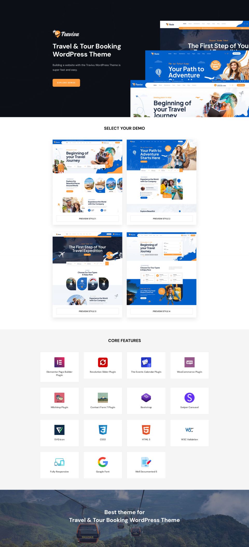 WordPress template ThemeForest Travivu