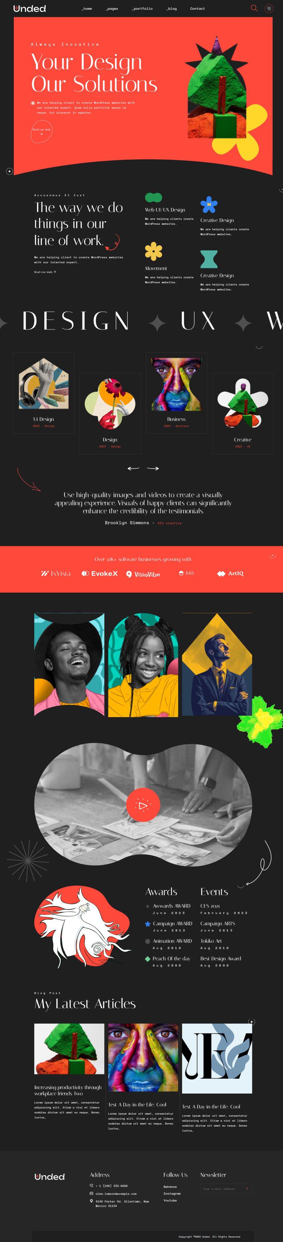 WordPress template ThemeForest Unded