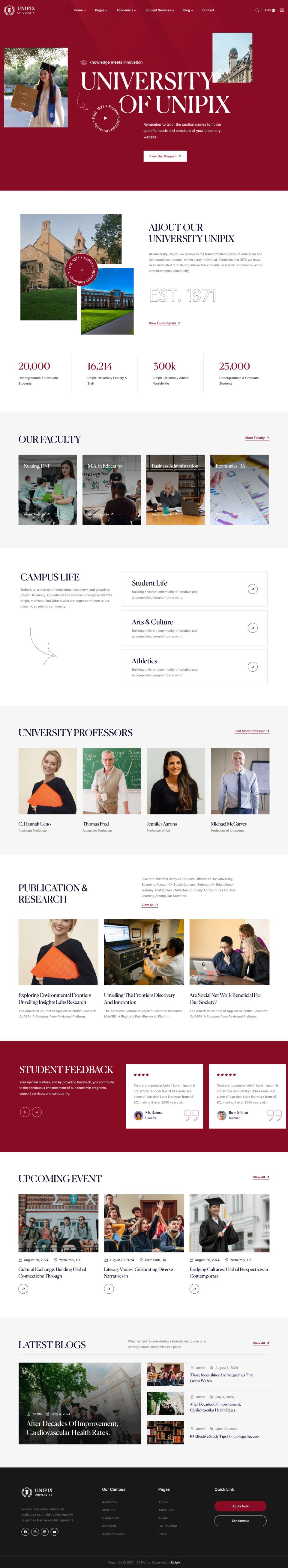 WordPress template ThemeForest Unipix