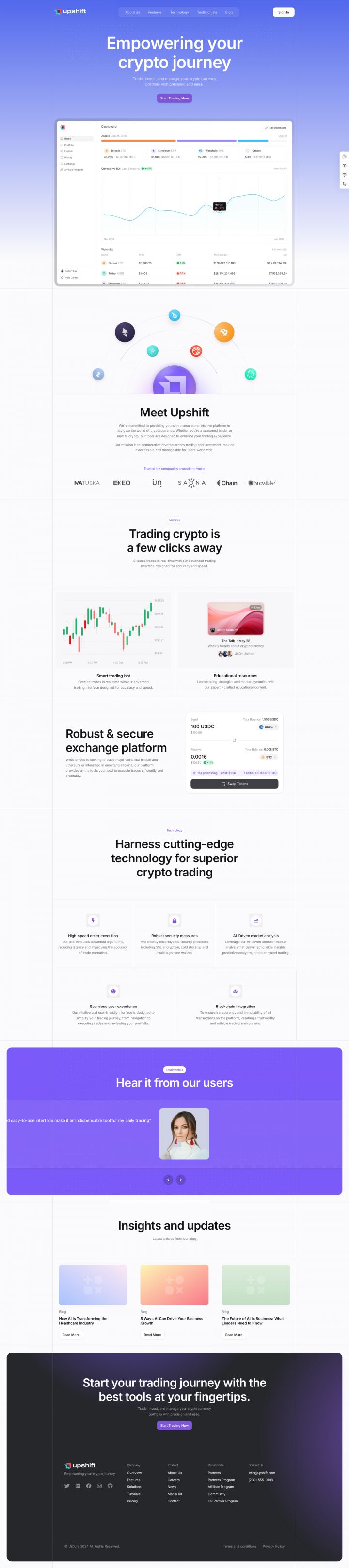 WordPress template ThemeForest Upshift