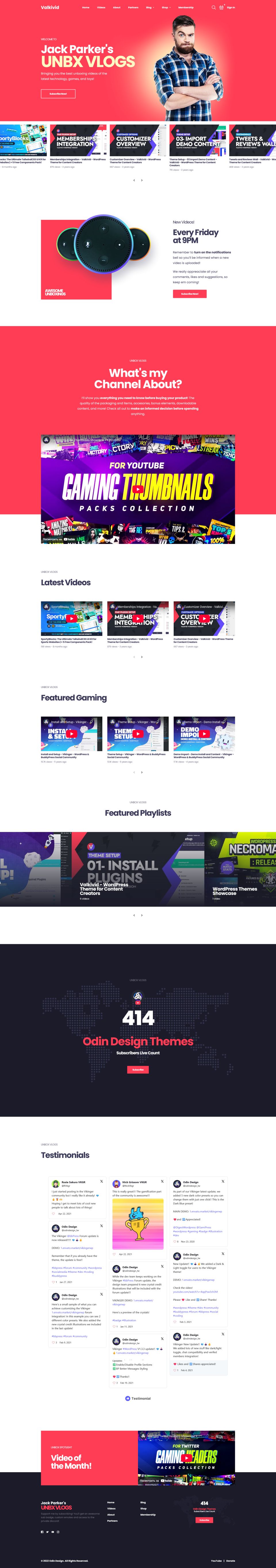 WordPress template ThemeForest Valkivid