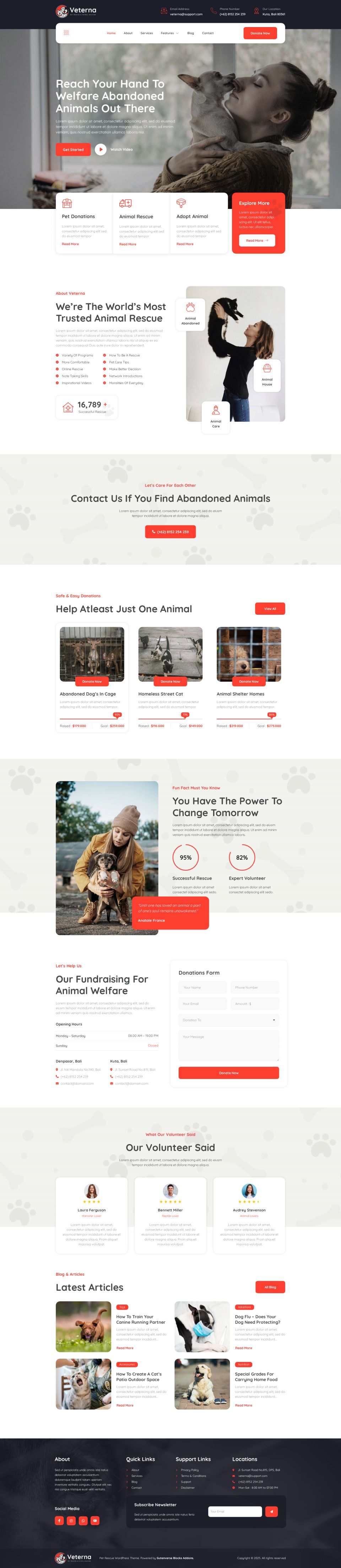 WordPress template ThemeForest Veterna