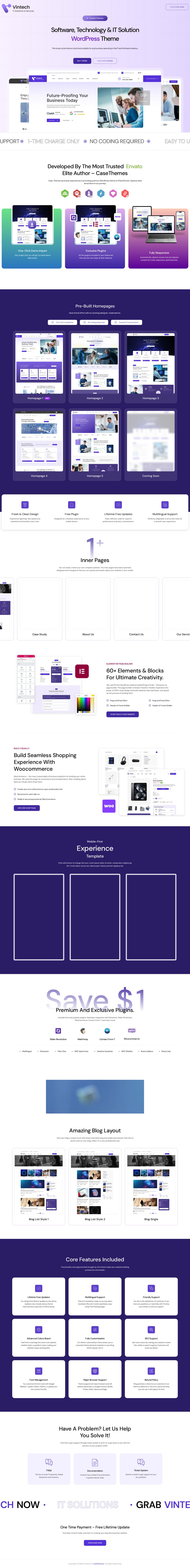 WordPress template ThemeForest Vintech