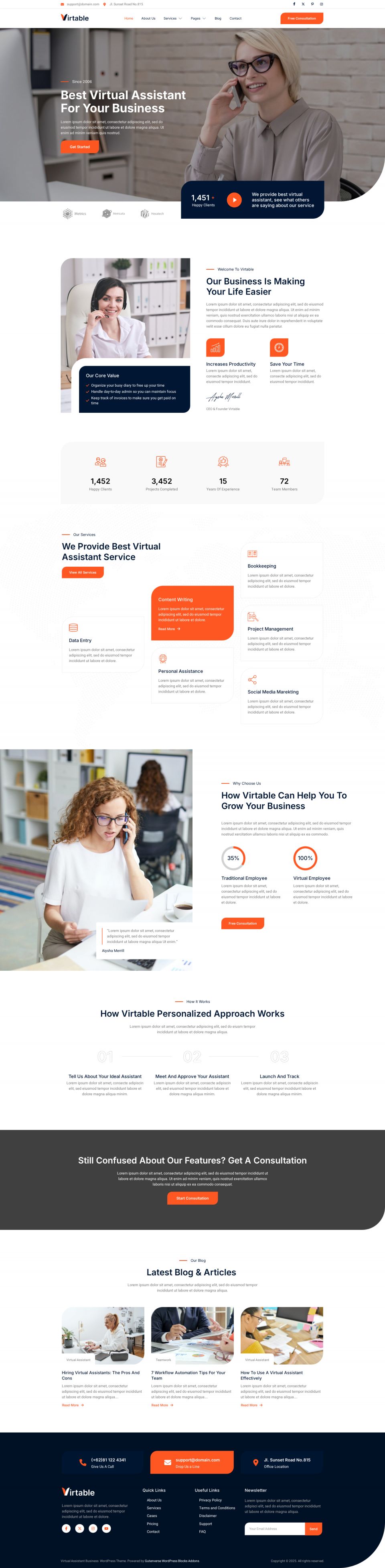 WordPress template ThemeForest Virtable
