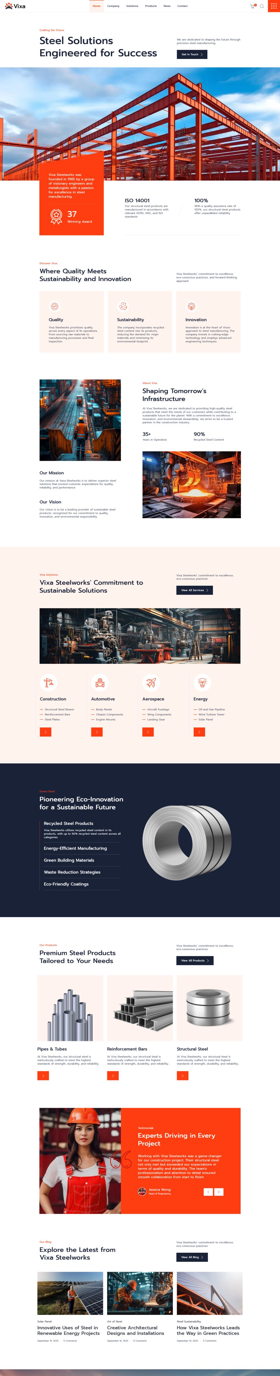 WordPress template ThemeForest Vixa