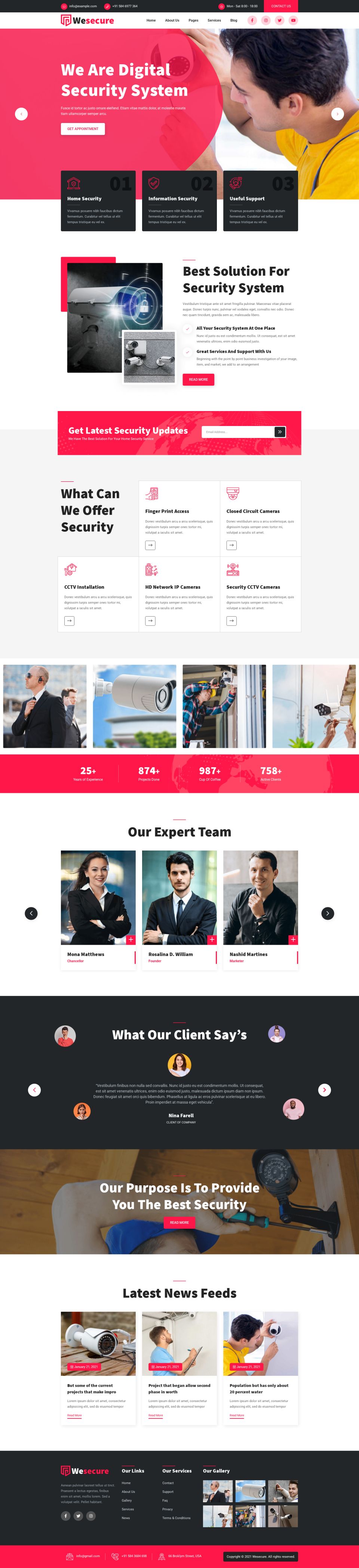 WordPress template ThemeForest Wesecure