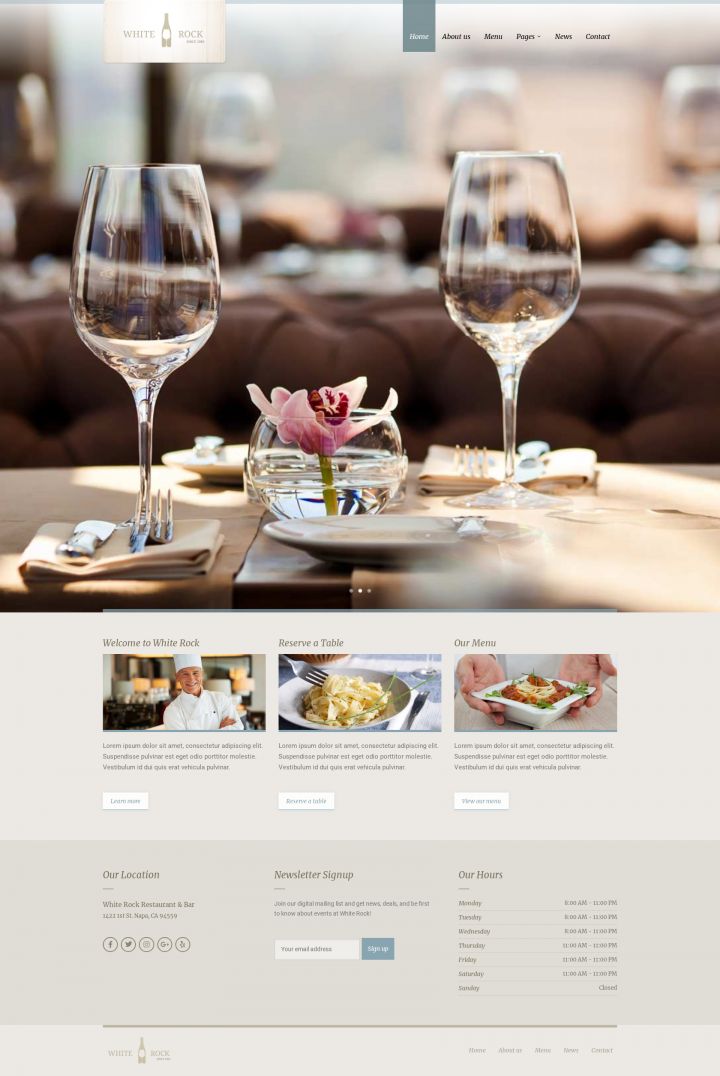 WordPress template ThemeForest White Rock