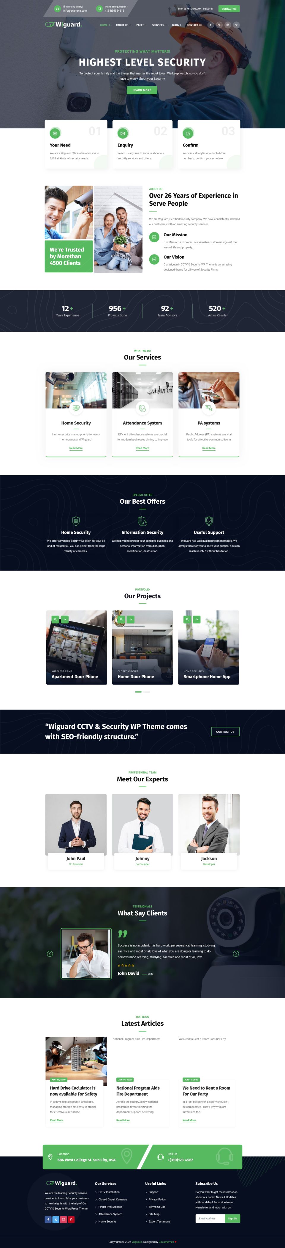 WordPress template ThemeForest Wiguard