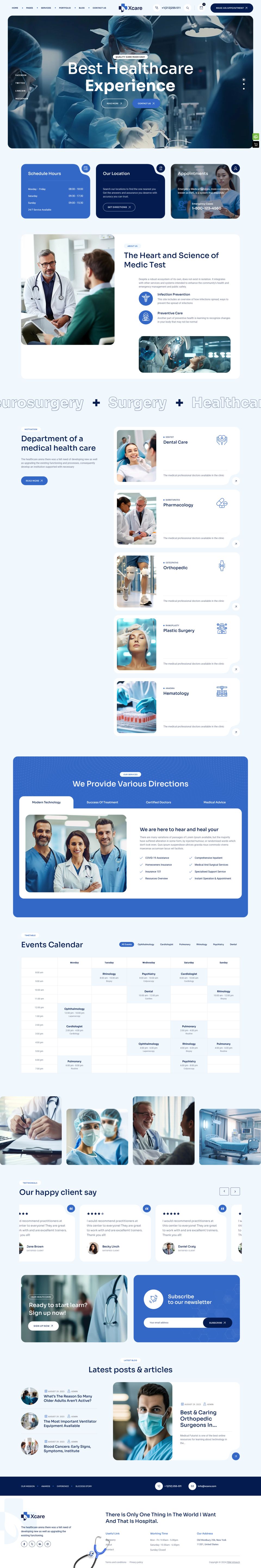 WordPress template ThemeForest Xcare
