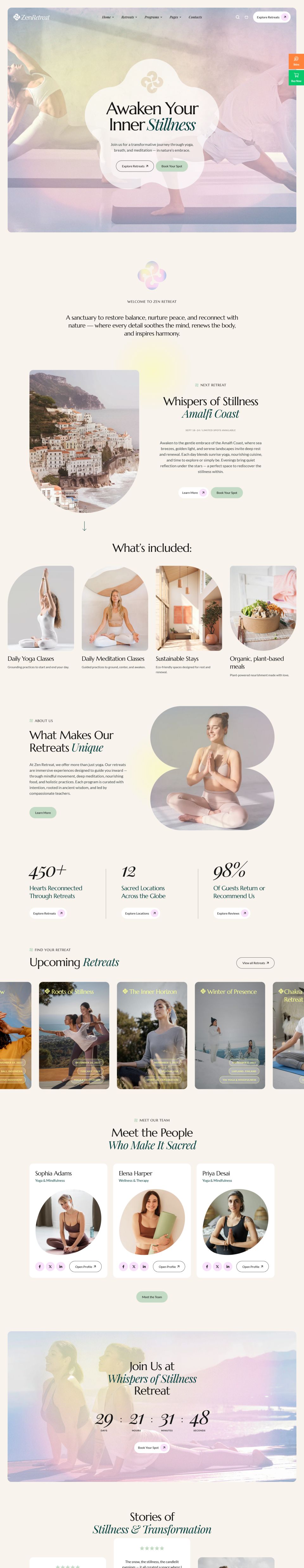 WordPress template ThemeForest Zen Retreat