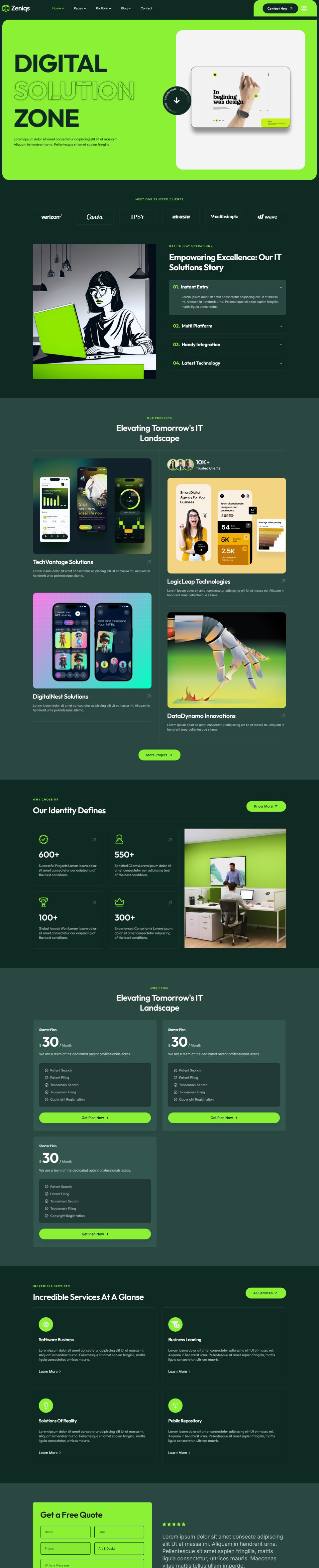 WordPress template ThemeForest Zeniqs