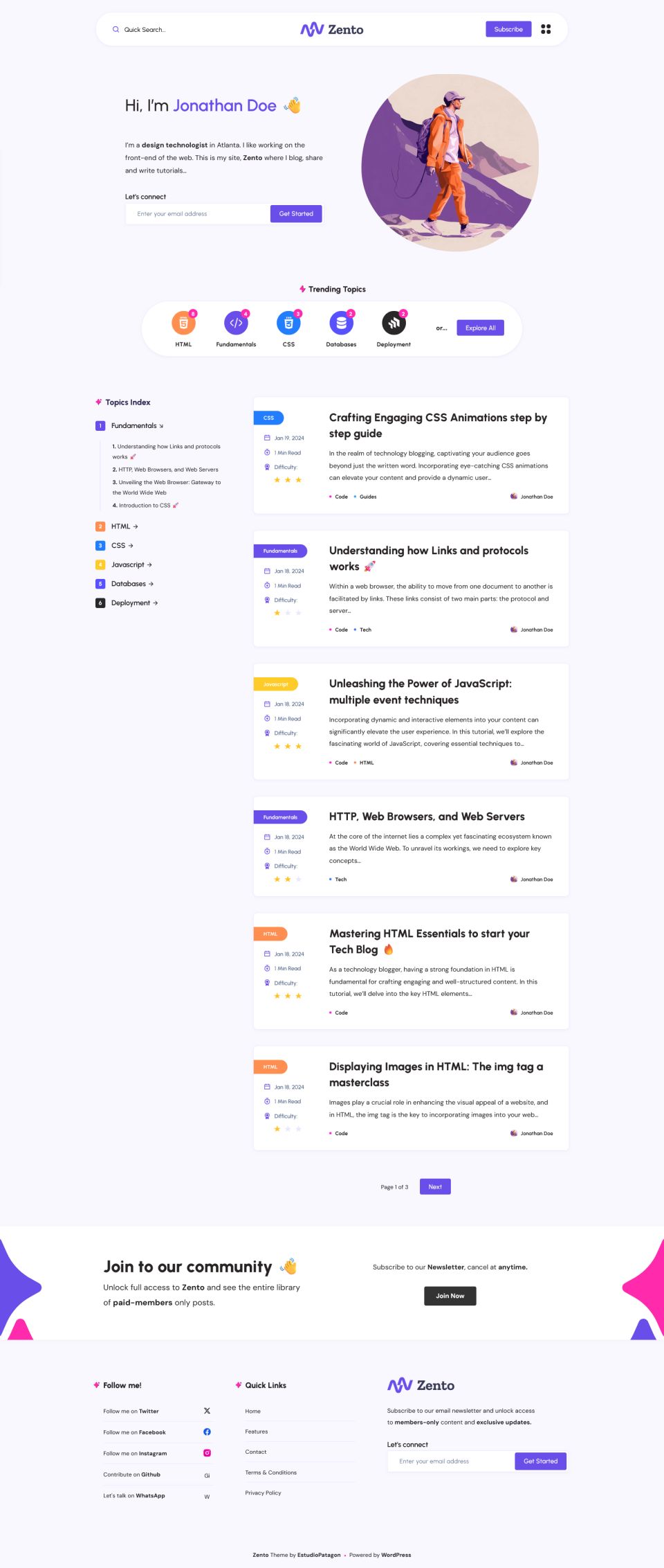 WordPress template ThemeForest Zento