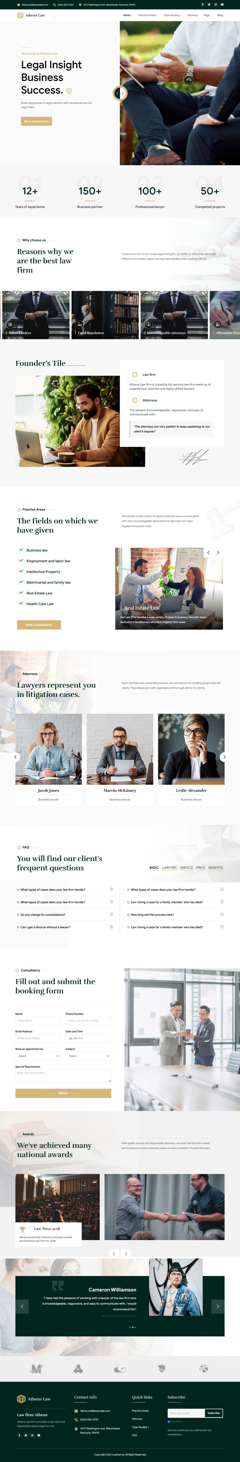 WordPress template ThemeForest Athens