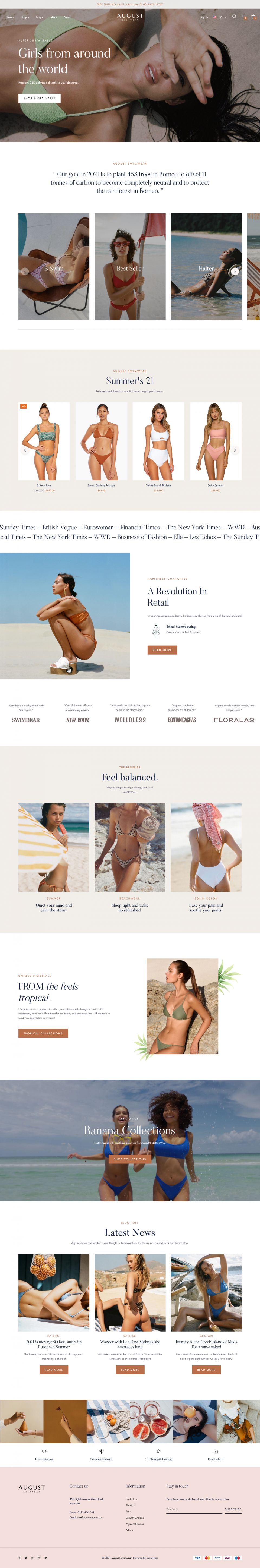 WordPress template ThemeForest August