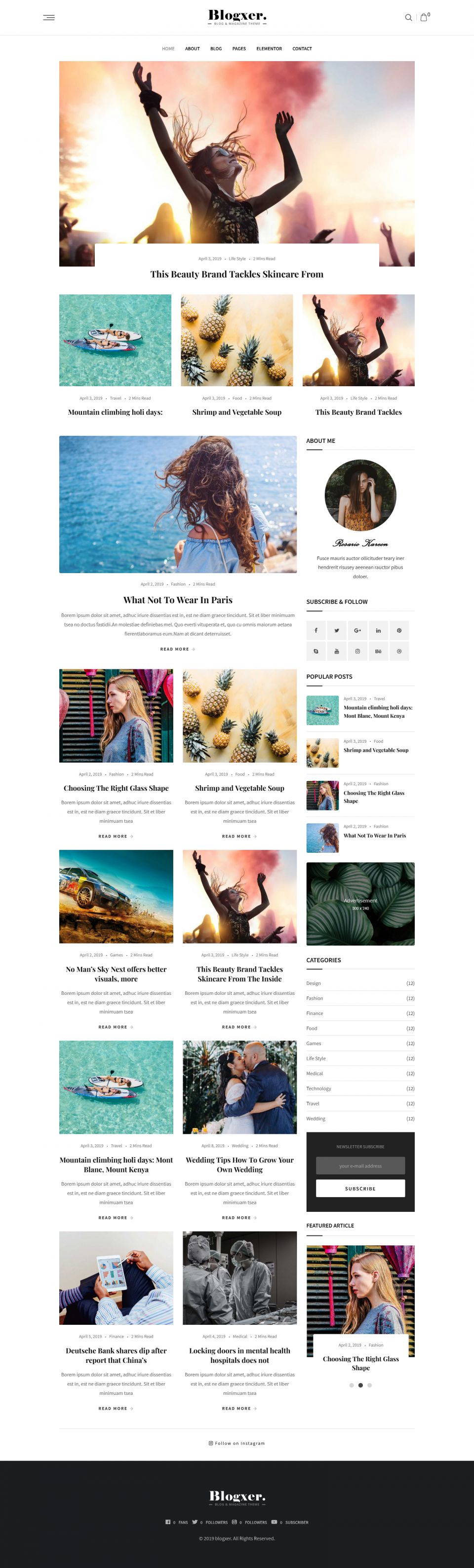 WordPress template ThemeForest Bloxer