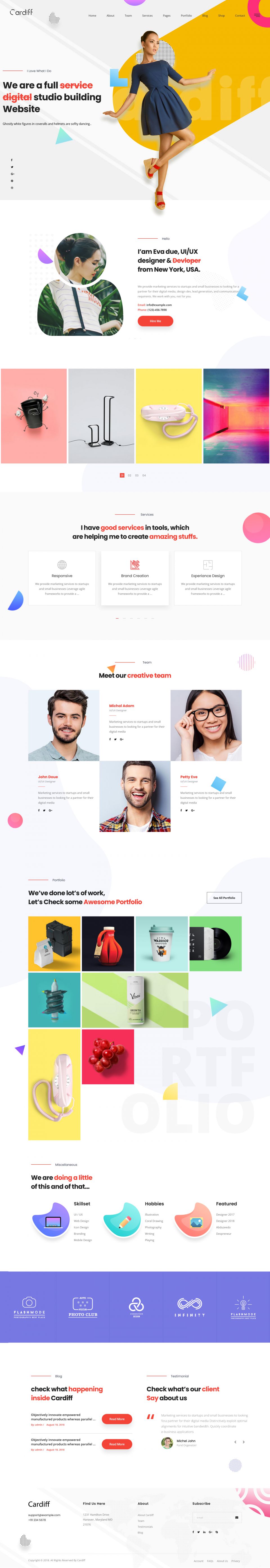 Template ThemeForest Cardiff WordPress template ThemeForest Cardiff