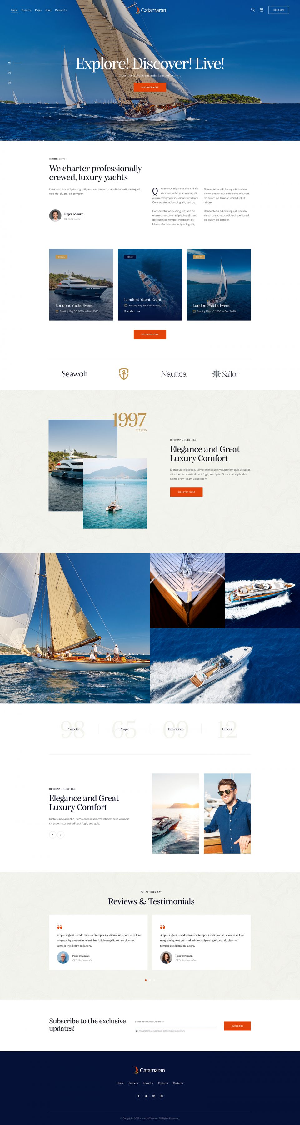 WordPress template ThemeForest Catamaran