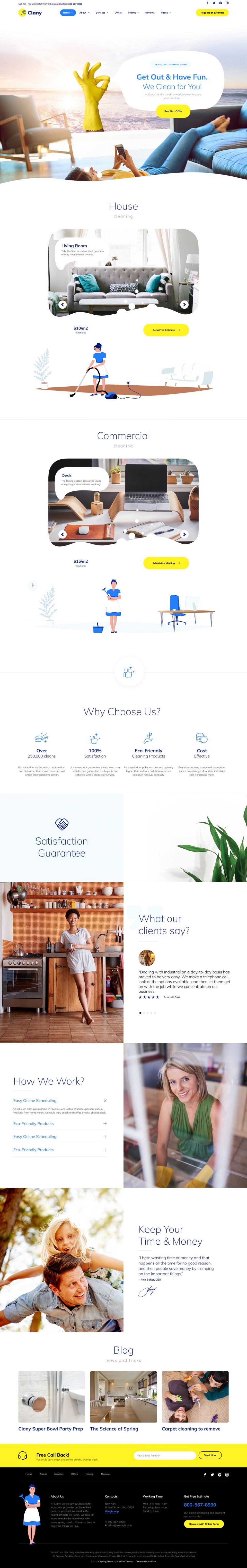 Template ThemeForest Cleaning Services WordPress template ThemeForest Cleaning Services