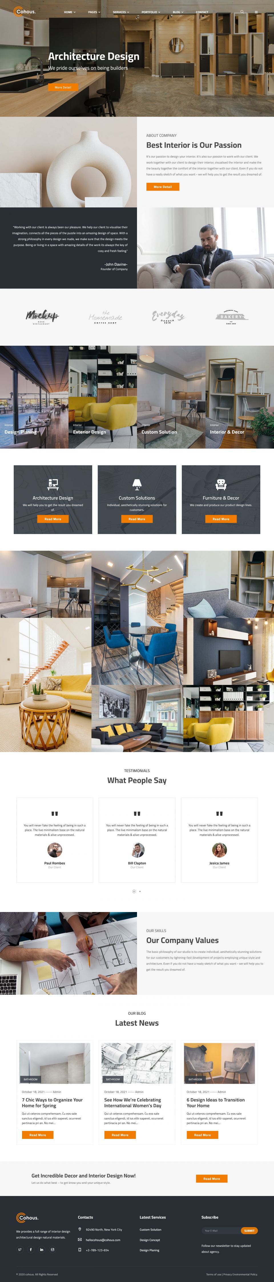 WordPress template ThemeForest Cohous