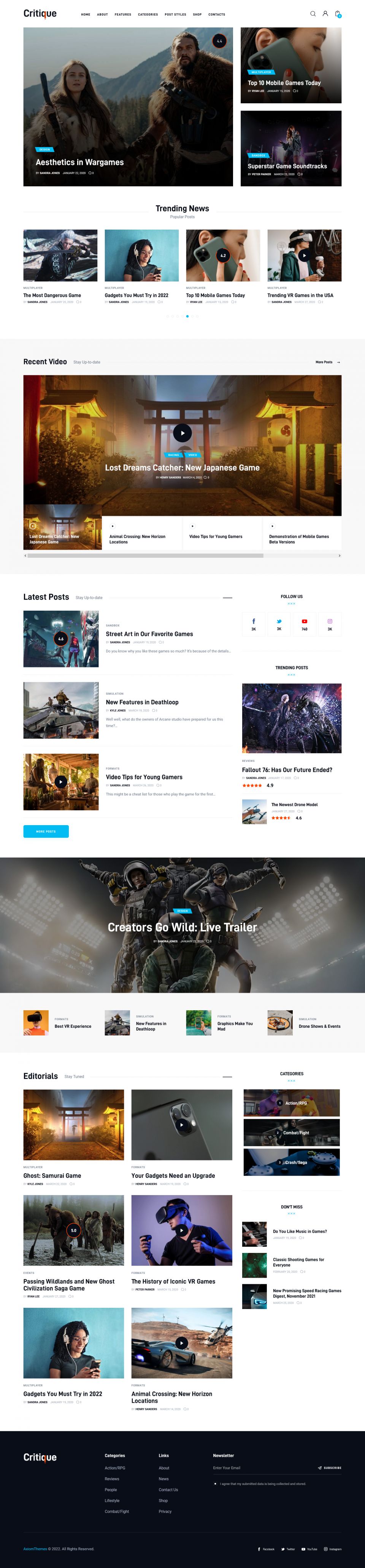 WordPress template ThemeForest Critique