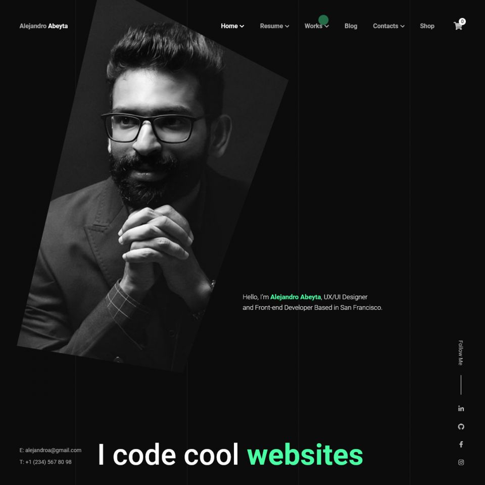 WordPress template ThemeForest Cvio