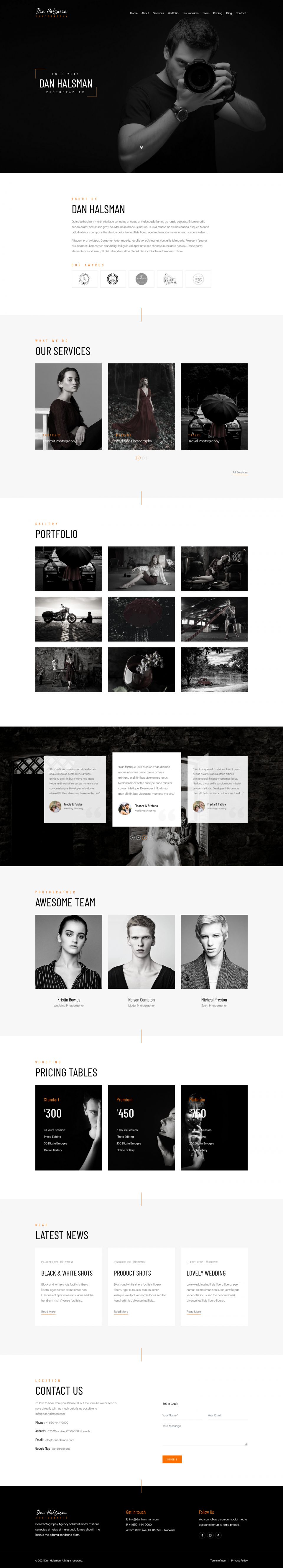 WordPress template ThemeForest Dan