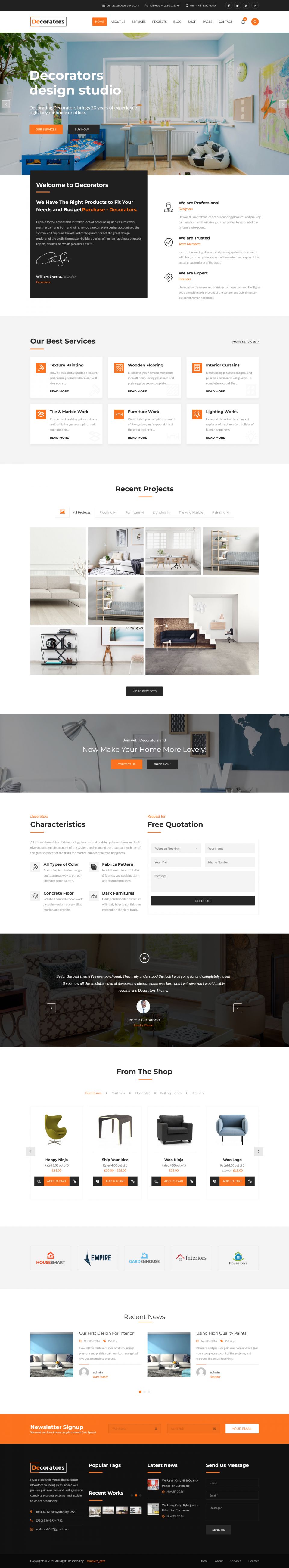 WordPress template ThemeForest Decorators