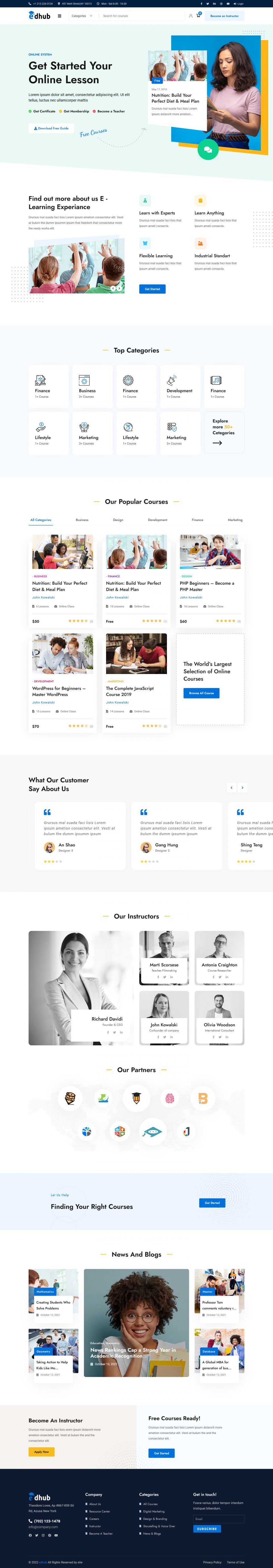 WordPress template ThemeForest Edhub